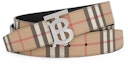 Buy Custom Engravable Burberry Vintage Check TB Monogram Belt Beige for Men 3.5cm 80219571
