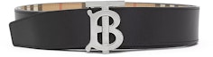 Purchase Custom Engravable Burberry Vintage Check TB Monogram Belt Beige for Men 3.5cm 80219571