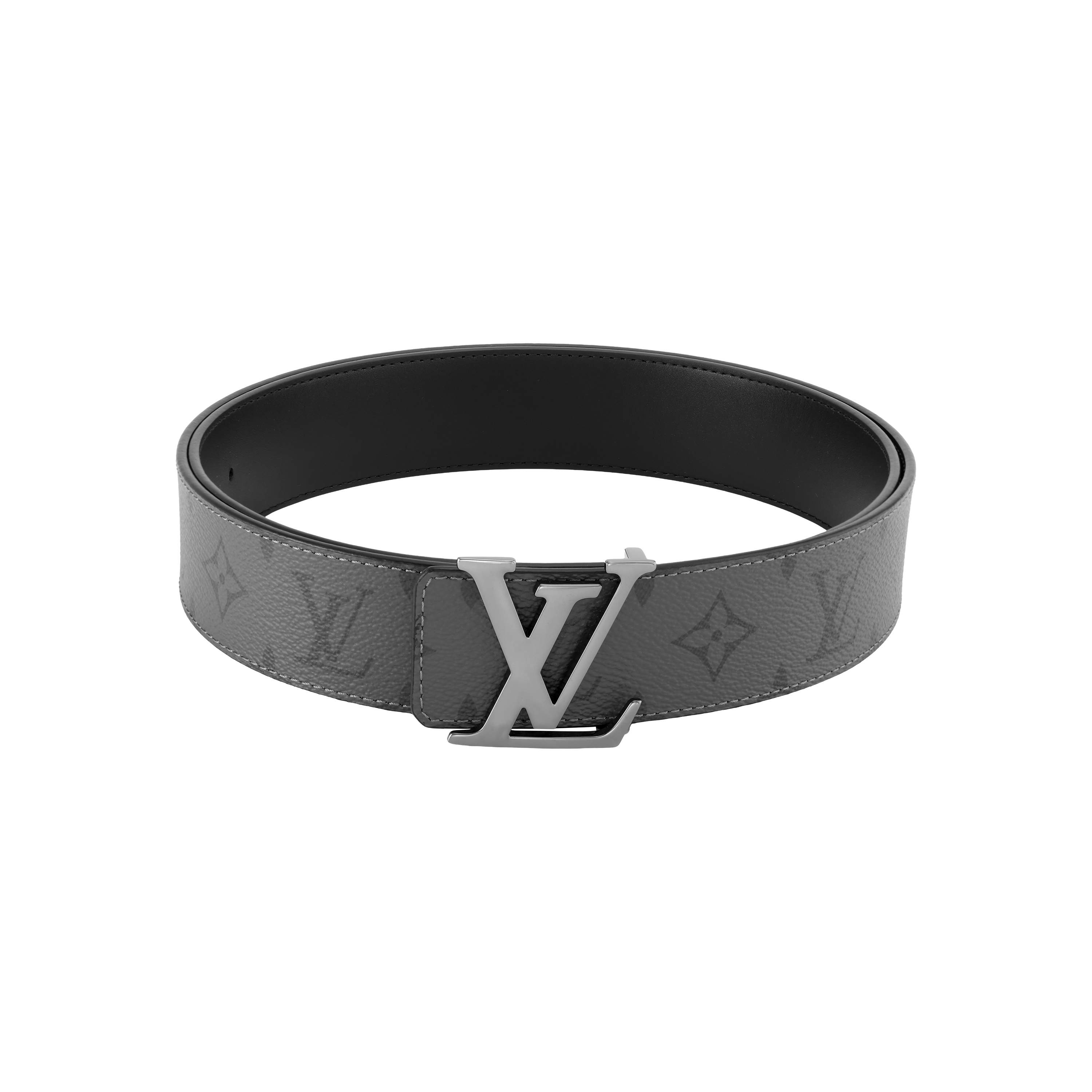 Lookbook Cinturón Reversible Personalizado Louis Vuitton Monogram Lona Negra/Gris 4cm. M0285