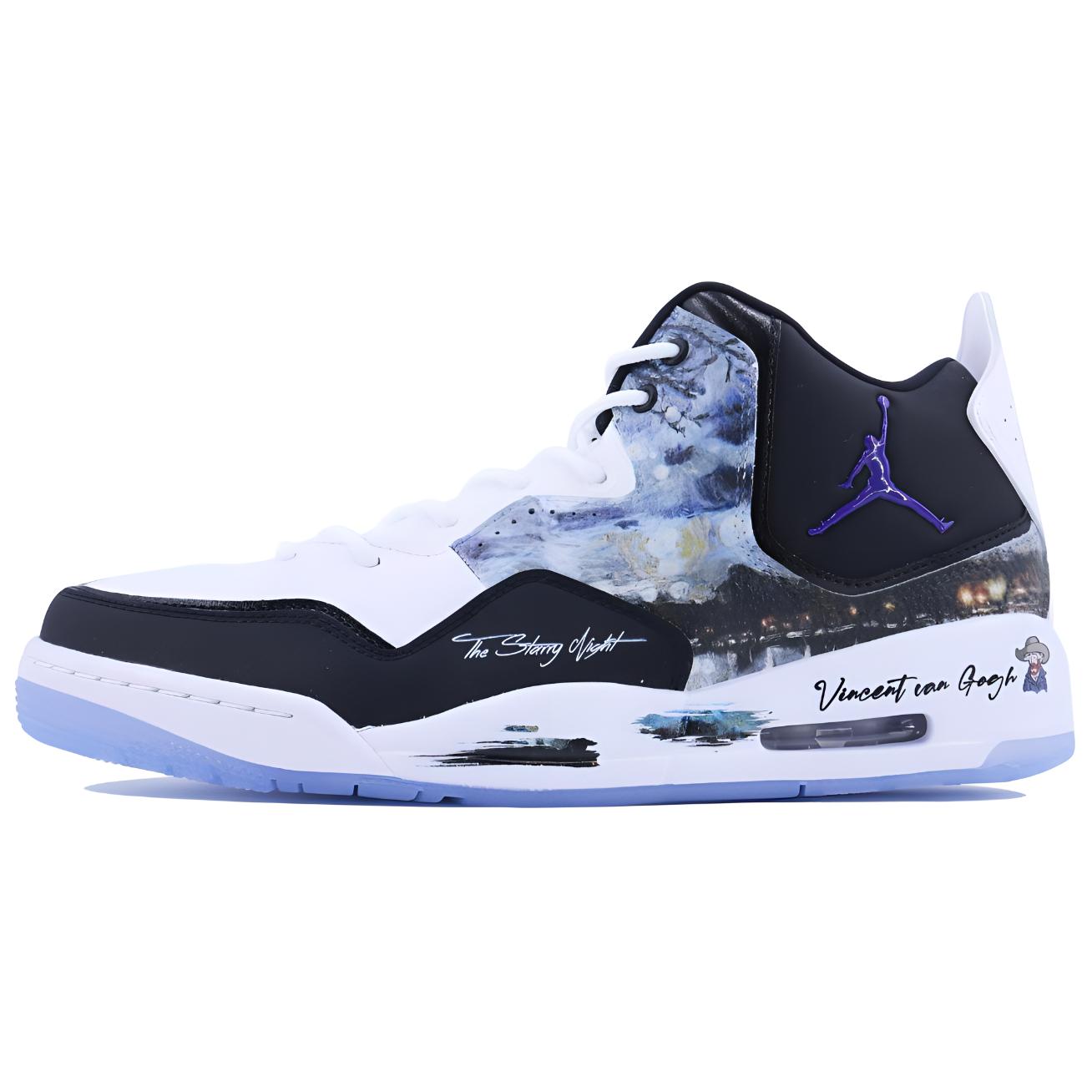 Custom Jordan Courtside 23 Black Blue White Retro Basketball Shoes for Men AR1000-104 (Team168-Starry Sky)