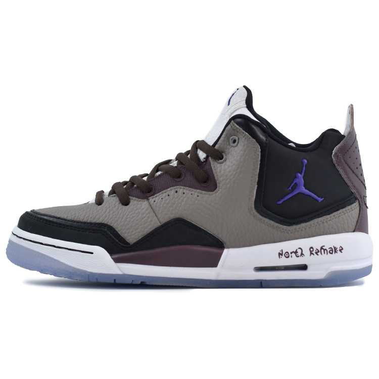 Custom Jordan Courtside 23 Mocha Black Retro High Street Basketball Shoes Men AR1000-104 (Team96 Men's North Latitude Mocha 4)
