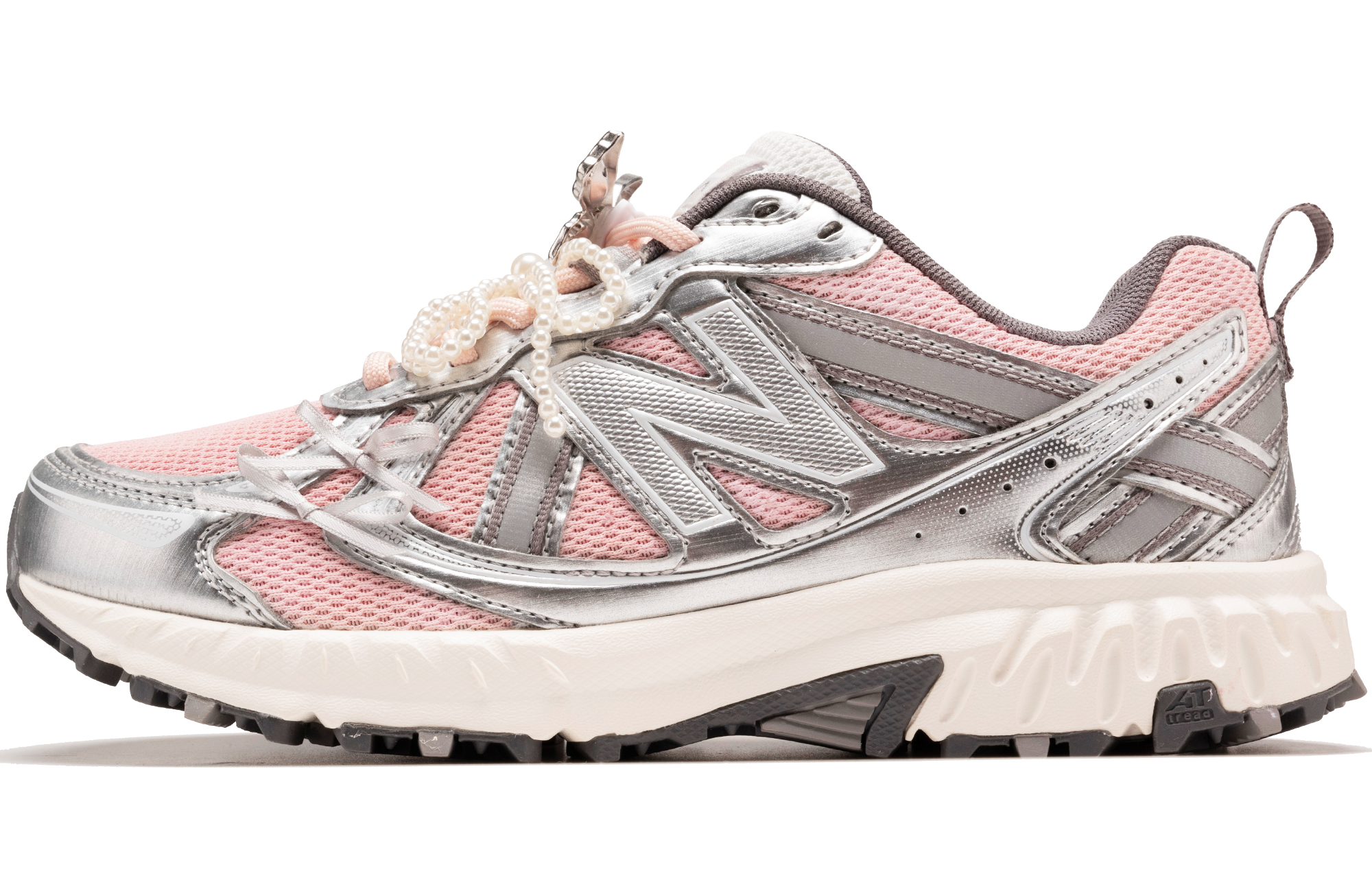 Custom New Balance 410 Y2K Butterfly Pearl Silver Pink Outdoor Running Shoes MT410KM5 (TeamF - Y2K Gyaru)