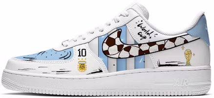 Custom Nike Air Force 1 Argentina Qatar World Cup Low-Top Sneakers White/Black/Blue CW2288-111(TEAM56-FIFAWORLDCUP) Custom Nike Air Force 1 Argentina Qatar World Cup Low-Top Sneakers White/Black/Blue CW2288-111(TEAM56-FIFAWORLDCUP)