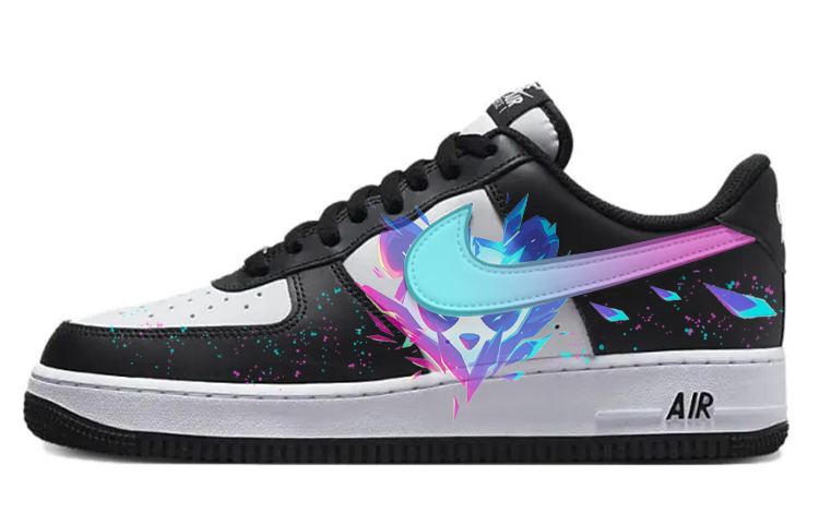 Custom Nike Air Force 1 Esports Panda Low White Black Sneakers DV0788-001 (Team355 - E-sports Panda)