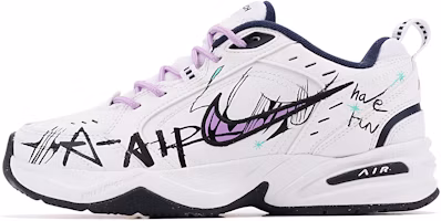 Custom Nike Air Monarch 4 "Have Fun" Purple White Retro Dad Shoes Casual Sneakers. 415445-102 (TeamThree - Enjoy and have fun!) Custom Nike Air Monarch 4 "Have Fun" Purple White Retro Dad Shoes Casual Sneakers. 415445-102 (TeamThree - Enjoy and have fun!)