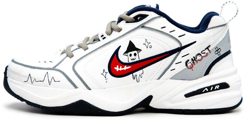 Custom Nike Air Monarch 4 Home Alone Retro Dad Shoes White/Blue Couple Style Sneakers 415445-102 (Team241 - "Home Alone") Buy Custom Nike Air Monarch 4 Home Alone Retro Dad Shoes White/Blue Couple Style Sneakers 415445-102 (Team241 - "Home Alone")