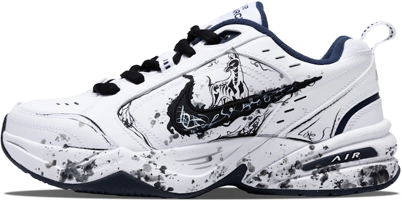 Custom Nike Air Monarch 4 Retro Dad Shoes White/Black Graffiti Style Sneakers 415445-102 (Team376 - Insurmountable Guanshan) Buy Custom Nike Air Monarch 4 Retro Dad Shoes White/Black Graffiti Style Sneakers 415445-102 (Team376 - Insurmountable Guanshan)