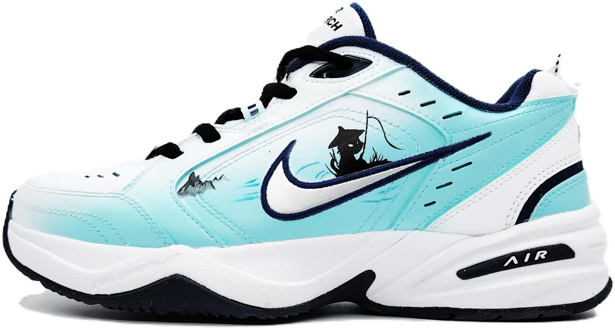 custom-nike-air-monarch-4-vintage-dad-shoes-white-blue-hand-painted-retro-415445-102-team145-jiang-dami-fishing