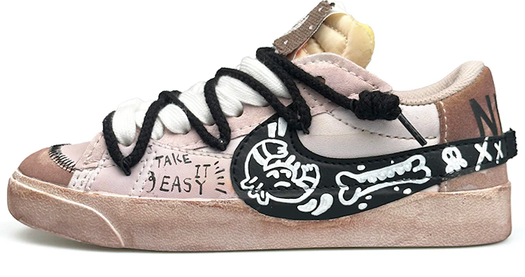 Custom Nike Blazer Low Jumbo Leather Graffiti Retro Distressed White Brown Sneakers. DN2158-101 (Team104 White Brown Graffiti). Buy Custom Nike Blazer Low Jumbo Leather Graffiti Retro Distressed White Brown Sneakers. DN2158-101 (Team104 White Brown Graffiti).