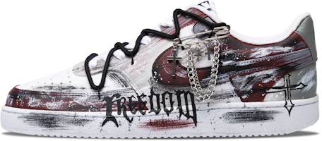 Custom Nike Court Vision 1 Gothic Deer Graffiti Black Red Low-Top Sneakers DH2987-101 (Team-152 Bloody Deer). Custom Nike Court Vision 1 Gothic Deer Graffiti Black Red Low-Top Sneakers DH2987-101 (Team-152 Bloody Deer).