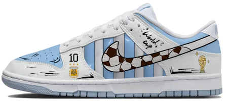 Custom Nike Dunk Low Argentina World Cup Soccer Shoes - White/Blue, Non-Slip & Durable DV0831-109(TEAM56-ARGENTINA) Custom Nike Dunk Low Argentina World Cup Soccer Shoes - White/Blue, Non-Slip & Durable DV0831-109(TEAM56-ARGENTINA)