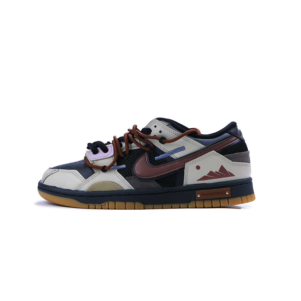 Custom Nike Dunk Scrap Black Grey Graffiti Retro Low-Top Casual Sneakers DB0500-001 (Team48 - Mountain Climbing)