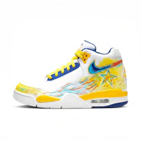 Custom Nike Flight Legacy Yellow Basketball Shoes - Stylish & Durable Mid-Tops BQ4212-102 (Team 942 - Chasing Galaxy Stars) Custom Nike Flight Legacy Yellow Basketball Shoes - Stylish & Durable Mid-Tops BQ4212-102 (Team 942 - Chasing Galaxy Stars)