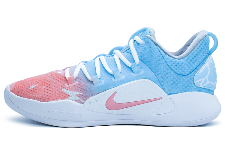Custom Nike Hyperdunk 10 Rose Coast Pink Blue Low-Top Basketball Shoes for Men. AR0465-100 (Team100 - Rose Coast)