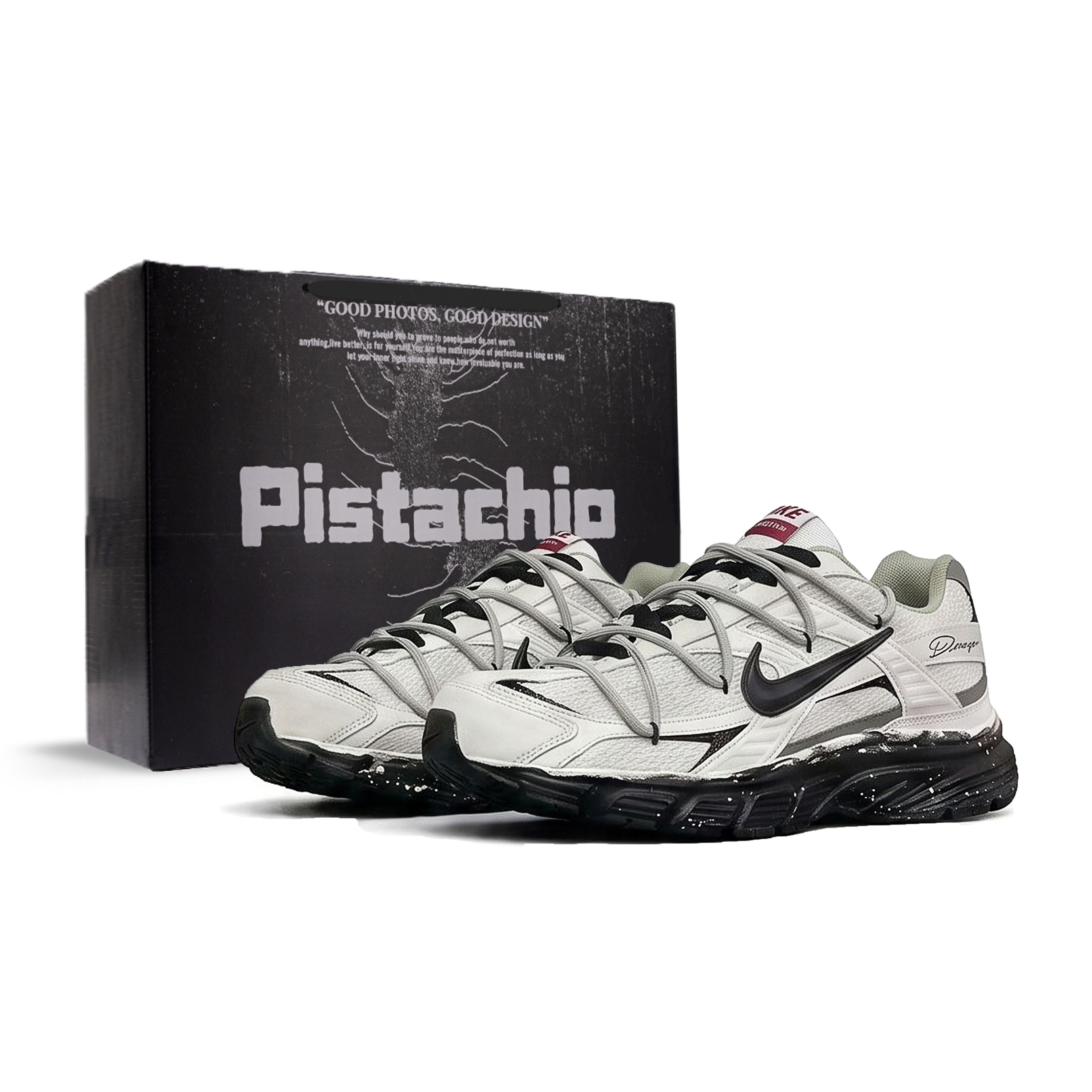 Custom Nike Initiator Retro Running Shoes Classic Style Casual Sneakers 394055-101 (Team2004 - World Breaker)