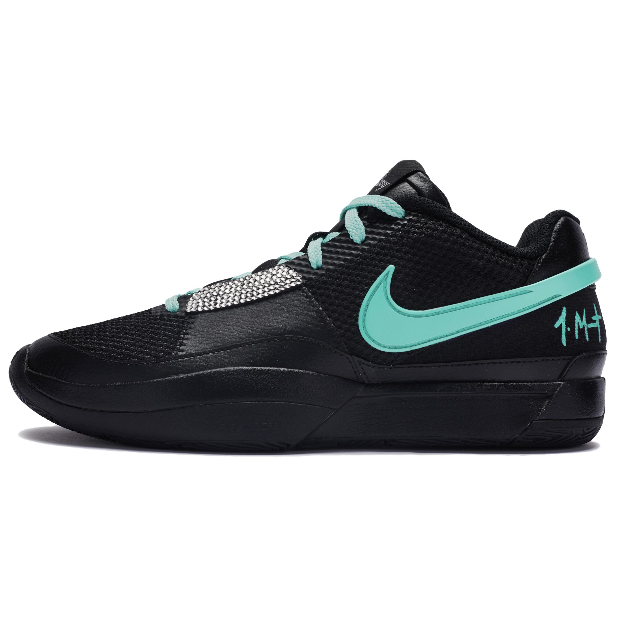 Custom Nike Ja 1 'Black Blue Reversed Diamond' Low-Top Basketball Shoes . DR8786-800 (Team80 Black & Blue Reversible Sneakers)