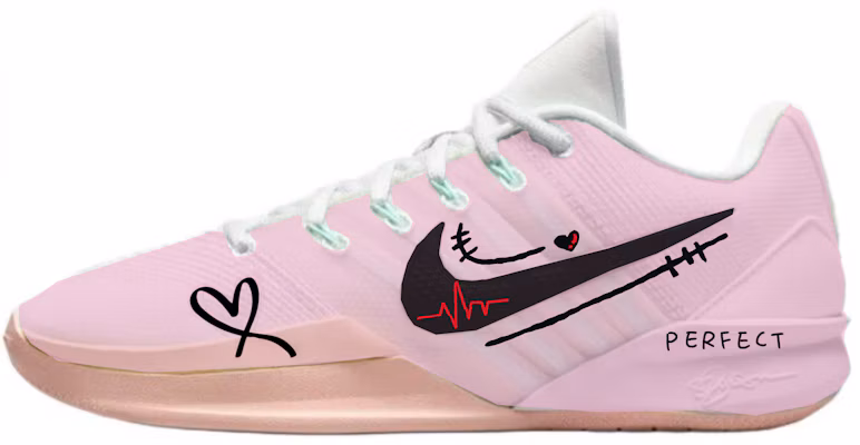 Custom Nike Sabrina 3 Pink Gradient Low-Top Basketball Shoes . HF2882-100 (Team1180- Heartbeat Moment) Buy Custom Nike Sabrina 3 Pink Gradient Low-Top Basketball Shoes . HF2882-100 (Team1180- Heartbeat Moment)