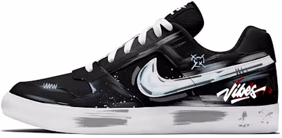 Custom Nike SB Delta Graffiti Skate Shoes Black/White/Grey Lightweight Durable 942237-010 (Team1727 - Dark Alley Graffiti) Custom Nike SB Delta Graffiti Skate Shoes Black/White/Grey Lightweight Durable 942237-010 (Team1727 - Dark Alley Graffiti)