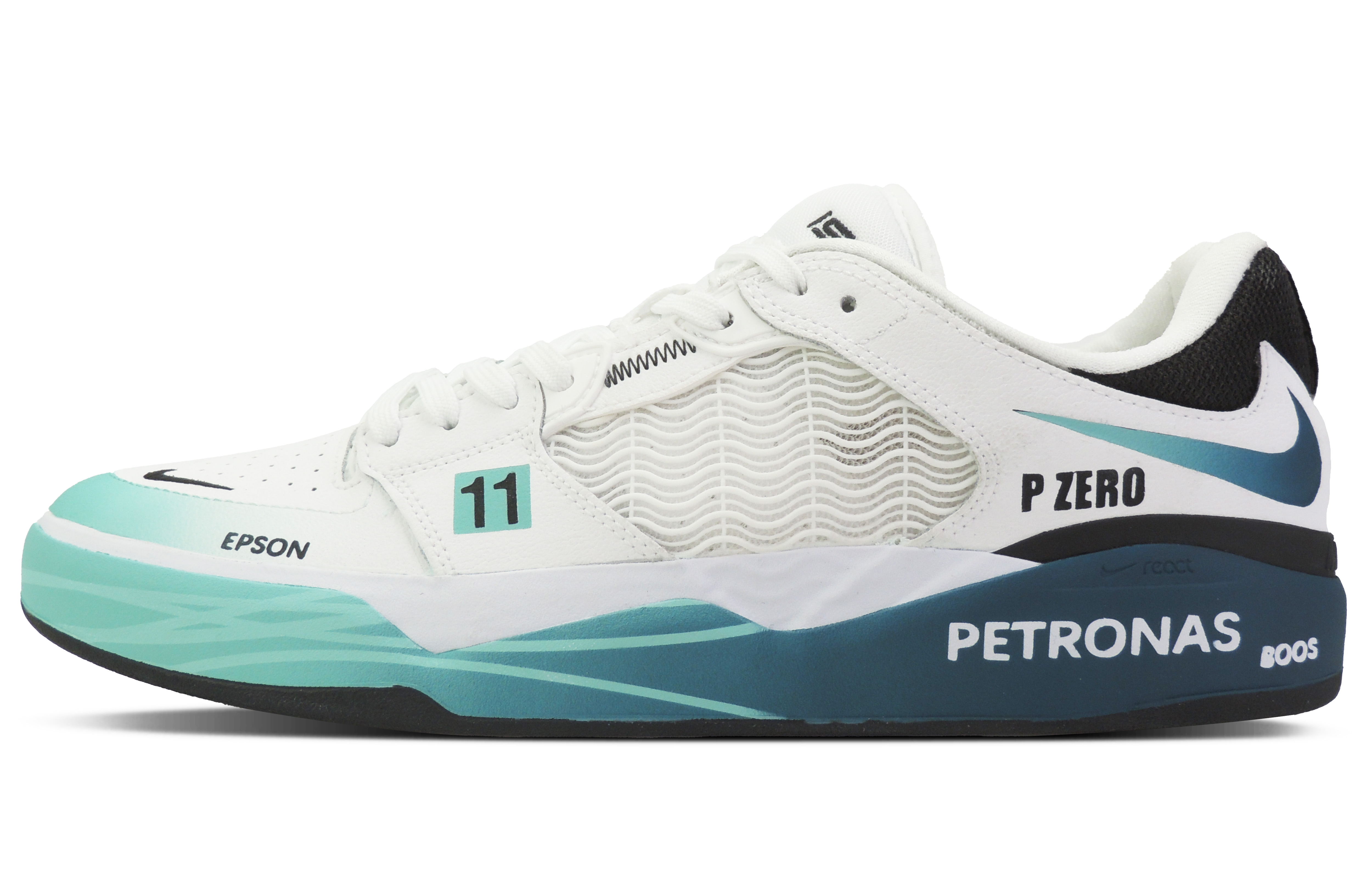 Custom Nike SB Ishod Speed Series Gradient Racing Low Sneakers Tiffany Green DZ5648-101 (Team128 - Flash Storm)