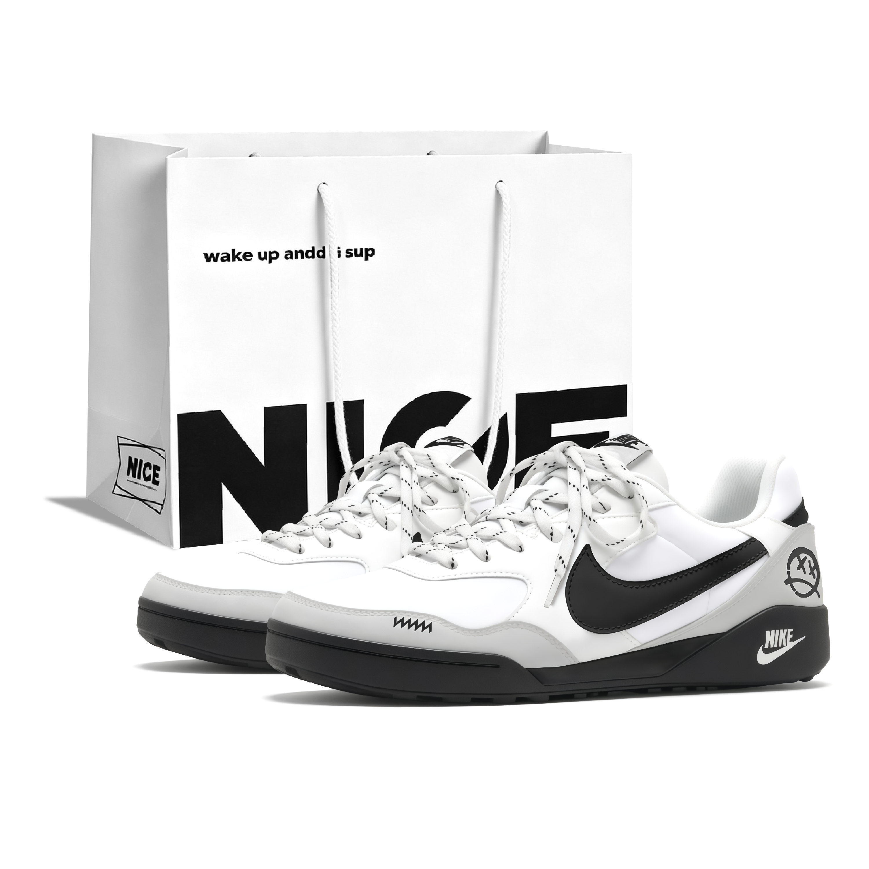 Custom Nike Terra Manta Gray Relic Casual Shoes Minimalist Retro Fashion. HQ4502-100 (TEAM2159-GREY Ruins-SBOX)