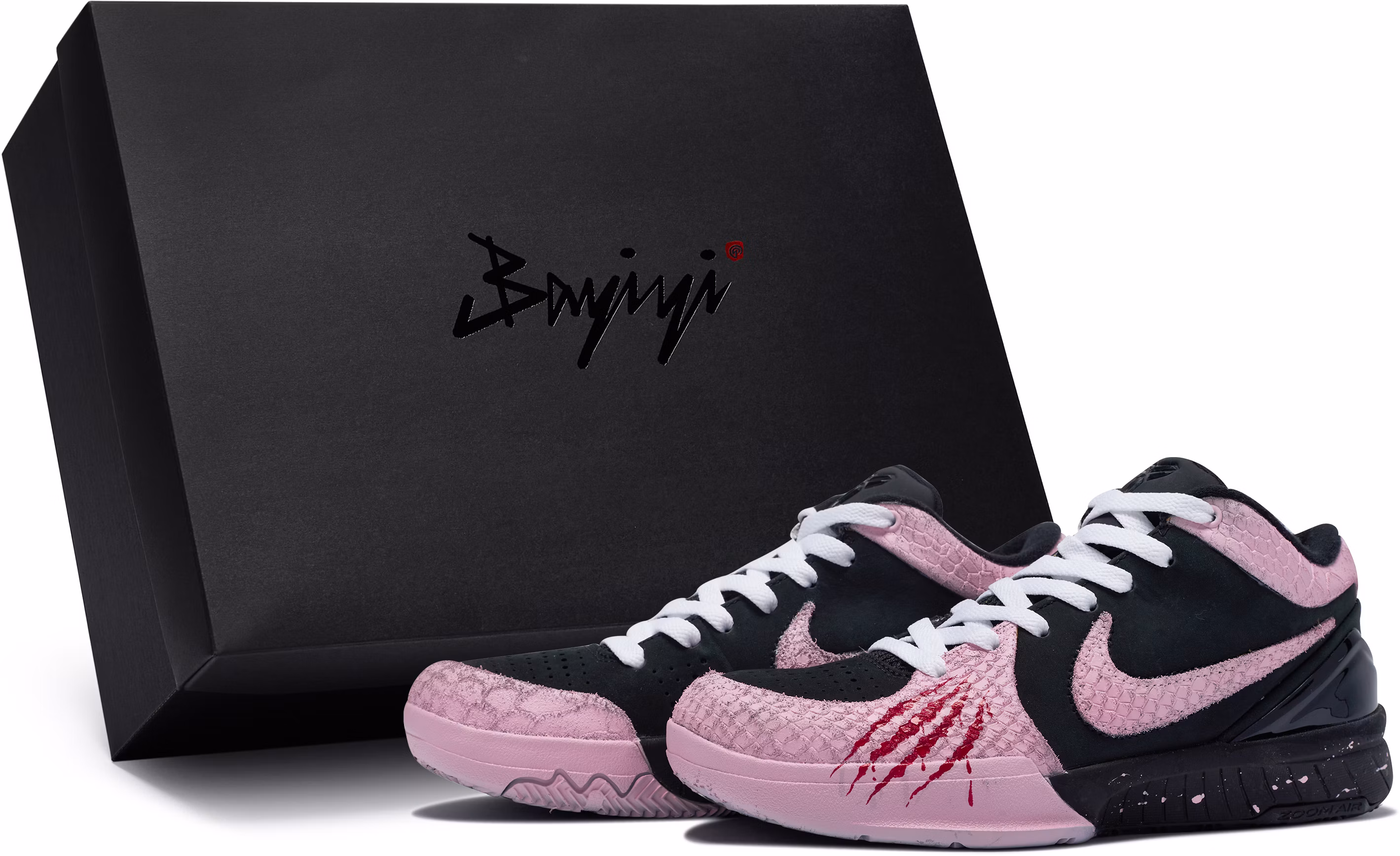 custom-nike-zoom-kobe-4-protro-black-pink-dragon-scale-low-basketball-shoes-fq-3544-001-team80-black-pink-dragonclaw-s-box