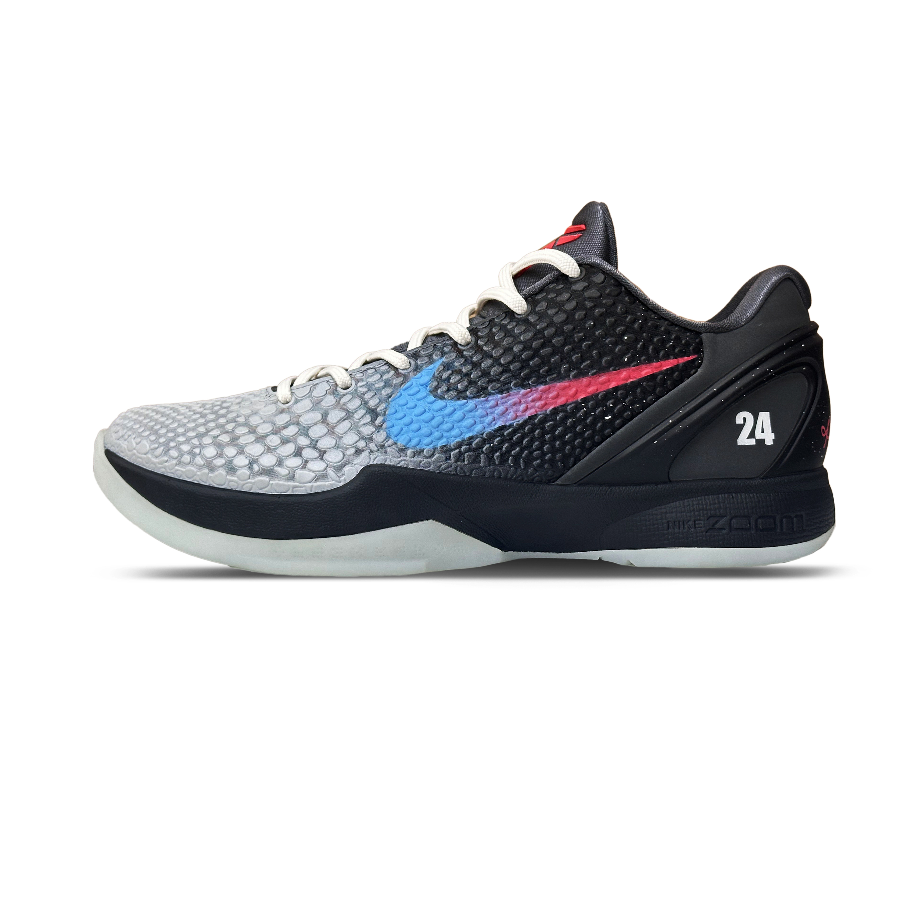 Custom Nike Zoom Kobe 6 All-Star Hollywood 2026 Protro Low Black Silver Basketball Shoes IQ3902-002 (Team1076 - Knights Fall)
