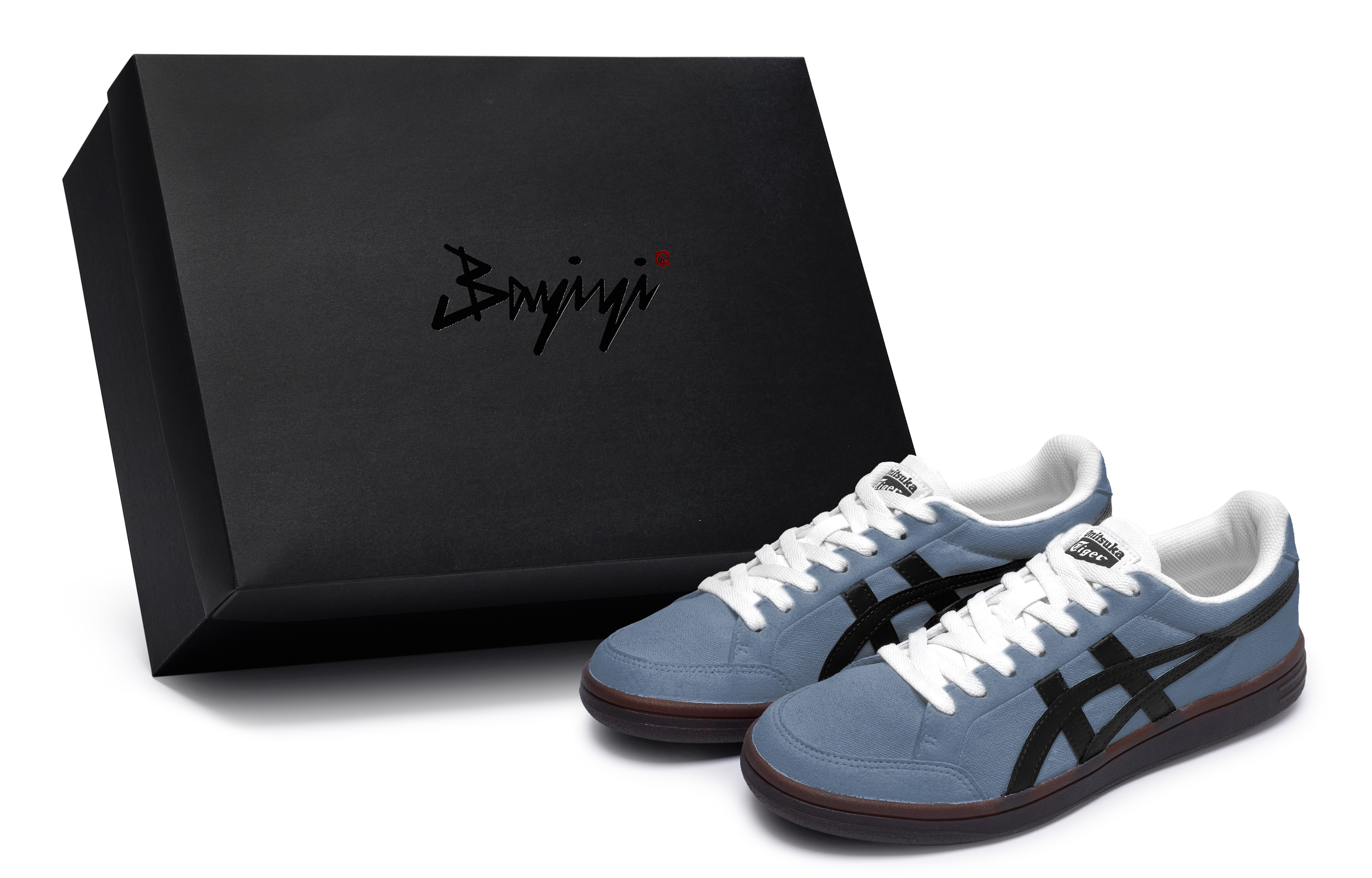 Custom Onitsuka Tiger Advanti Navy/Black Sneakers Low-Top Durable Casual Shoes 1183B799-101 (Team80 - Navy Velvet Romance S-BOX)