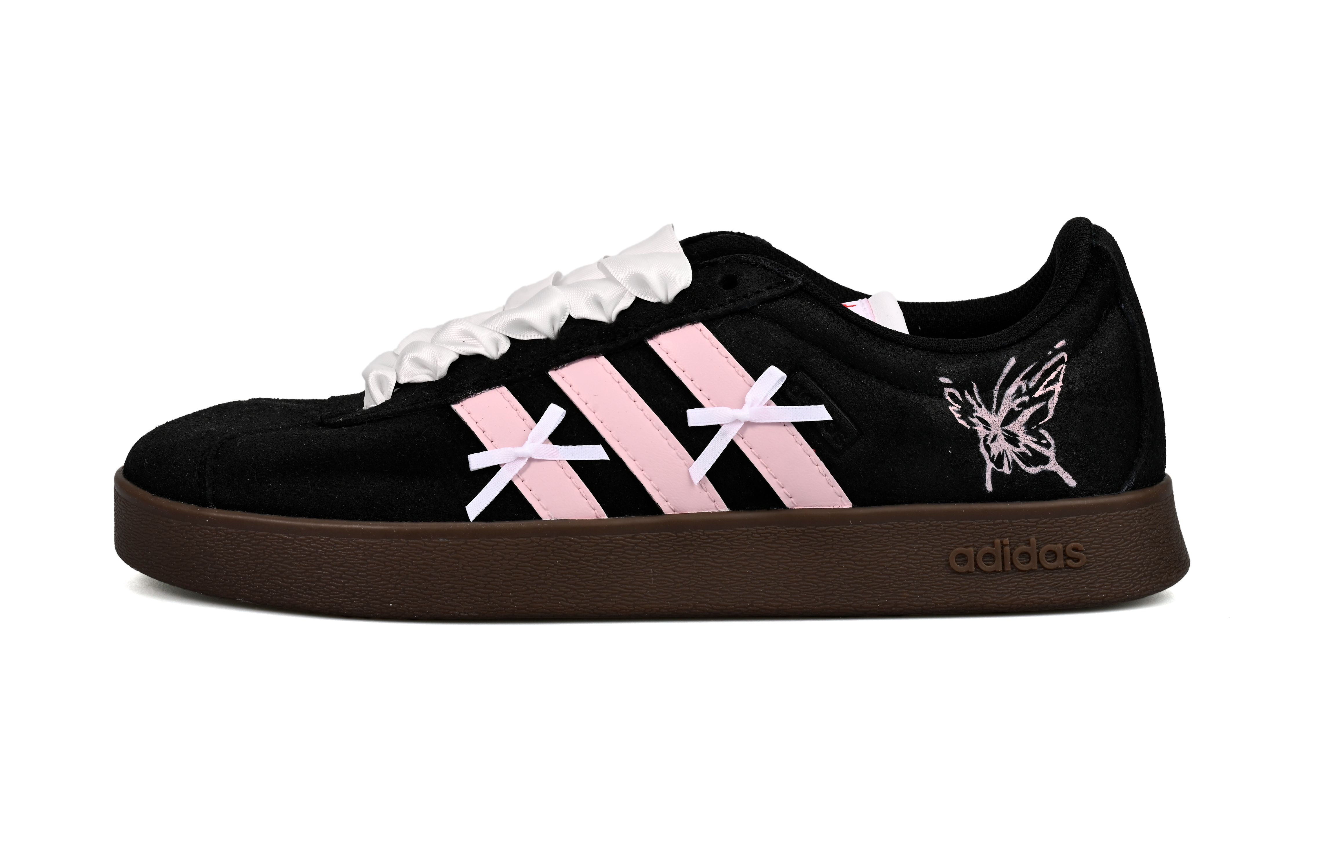 Custom Sneakers: adidas Butterfly Girl SAML Pink Black Low-top Casual Shoes HQ1801 (Team 6 - Butterfly Girl)