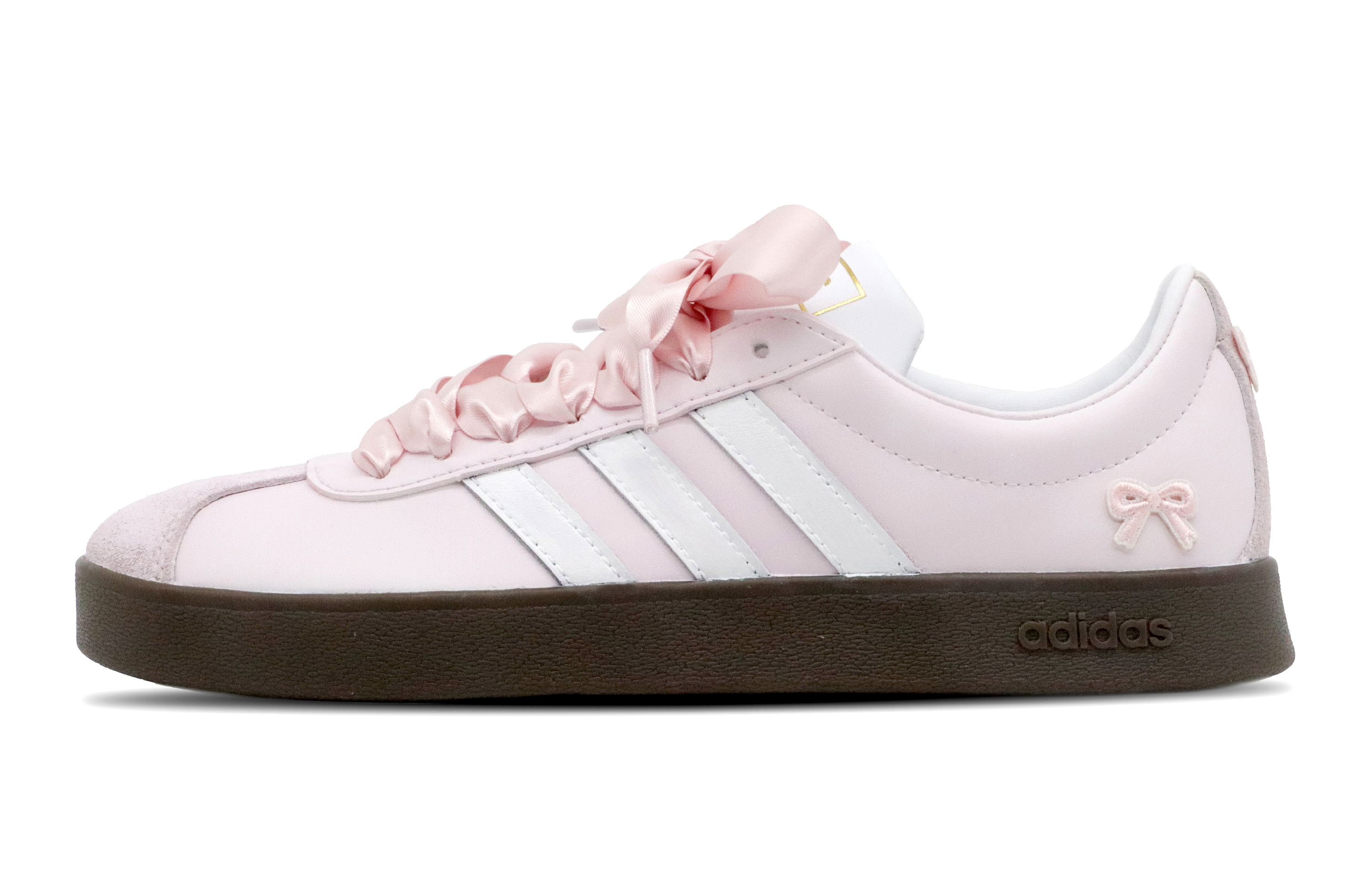 Custom Sneakers adidas Neo Vl Court Pink Sweet Korean Style Low-Top Shoes ID6015 (Team269 - Cute Heart Design)
