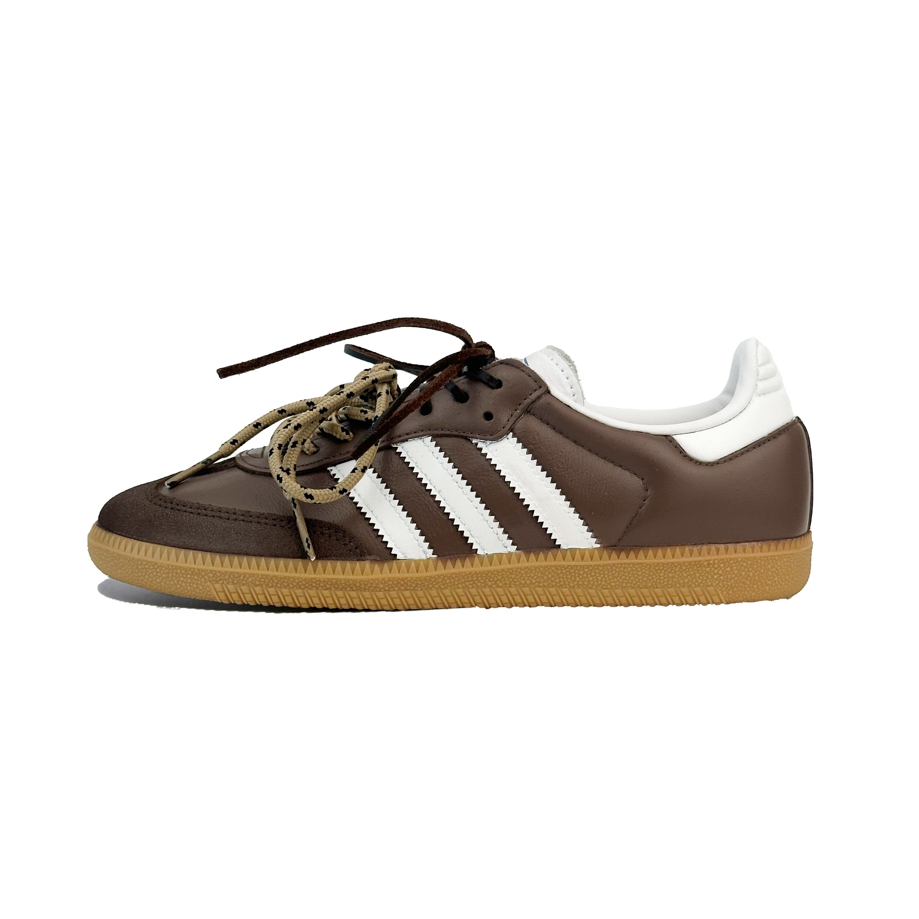 Custom Sneakers adidas Originals SAMBA OG Miu Style Retro Low-top Brown Trainers IE3437 (Team 225 - Waffle)