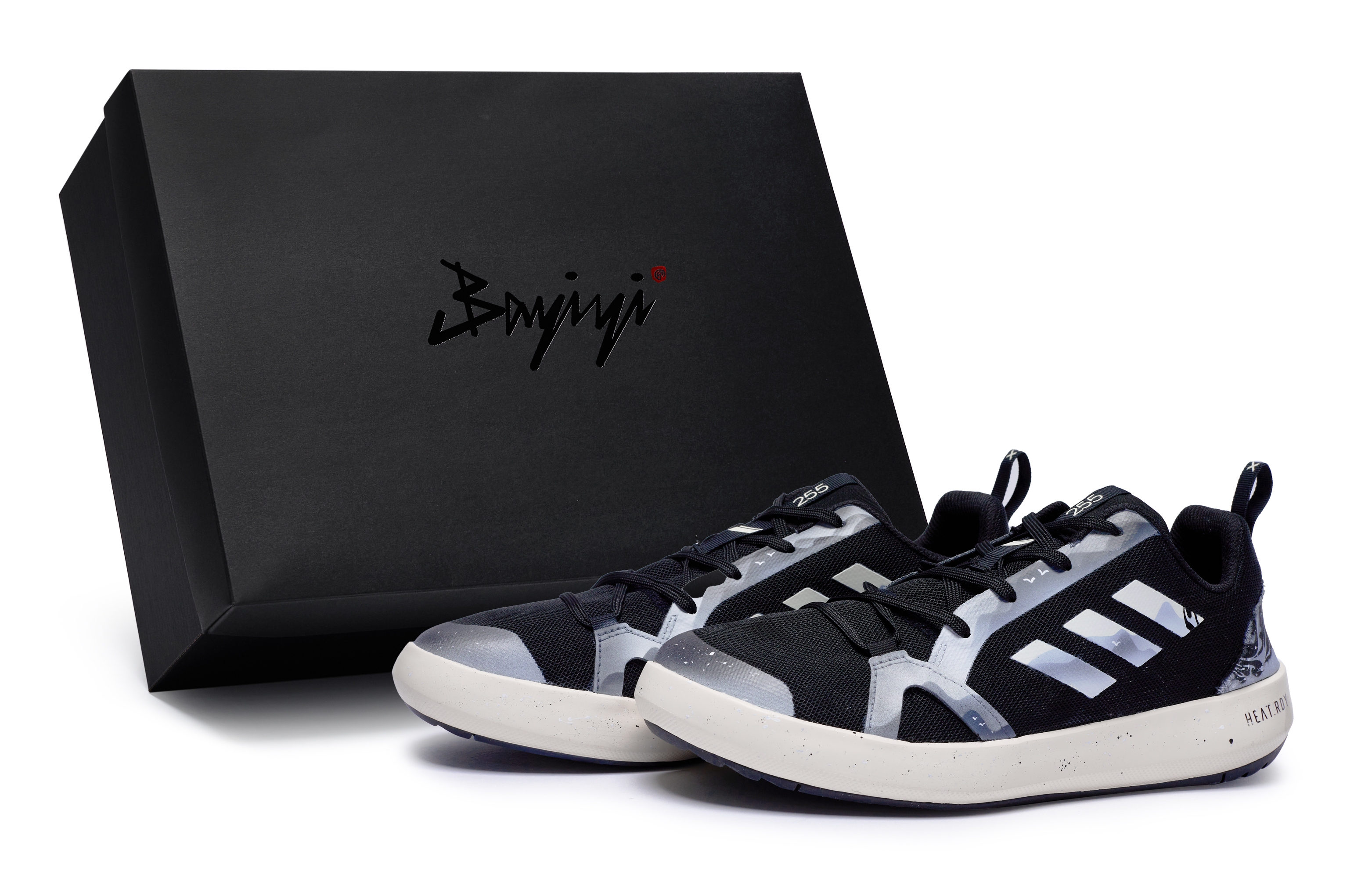 Custom Sneakers Adidas Terrex Boat 811 Mountain Outdoor Shoes Black Mist Blue . HP8641 (Team80 Men's Far Mountain Travel S-BOX)