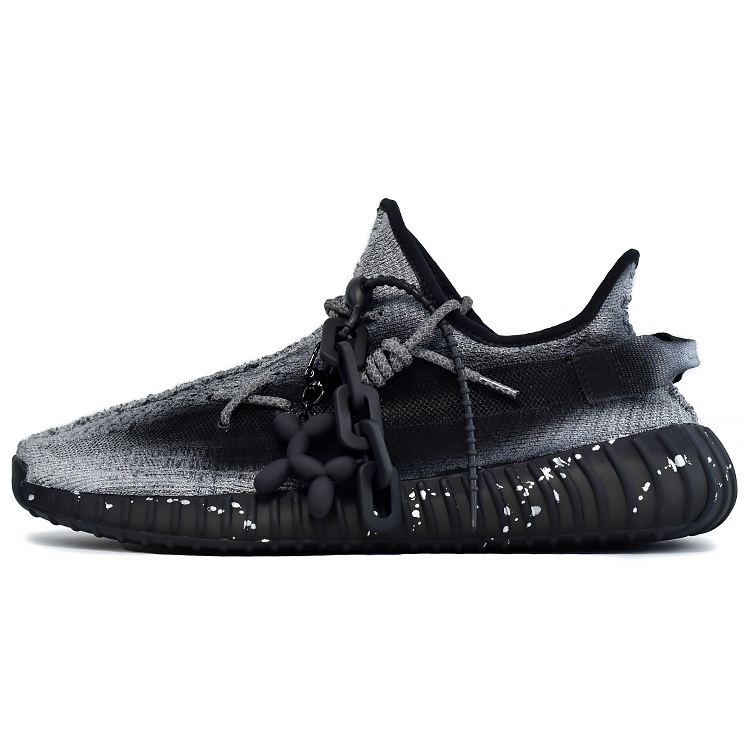 Custom Sneakers adidas Yeezy Boost 350 V2 Mono Cinder Black/Silver Casual Shoes HQ4540 (Team96 - Misty Mountain Silver Weapon)