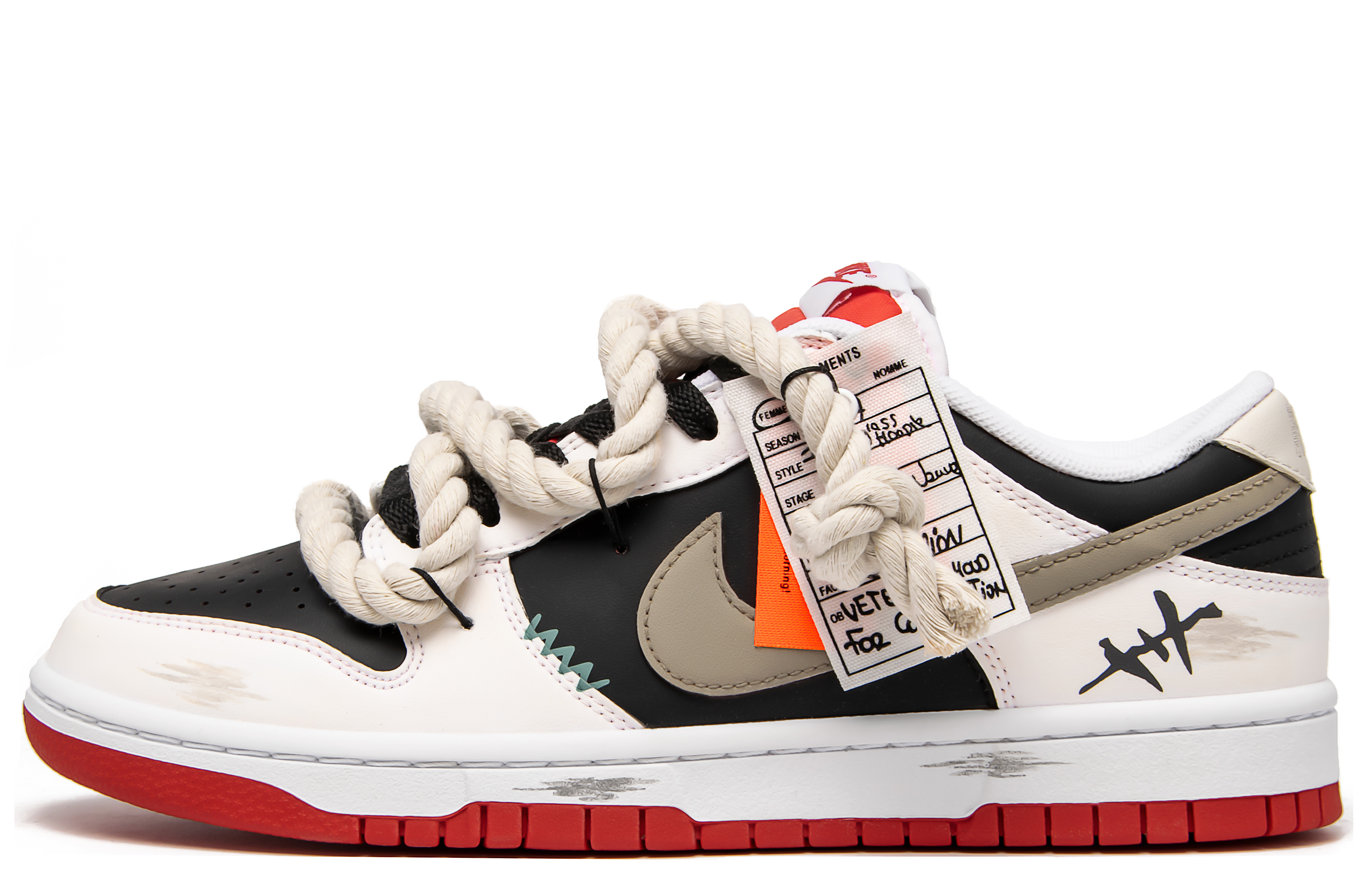Custom Sneakers Nike Dunk Koala Explorer Black White Low-Top Casual Shoes Men DD1391-600 (Team94 - Tropic of Returning)