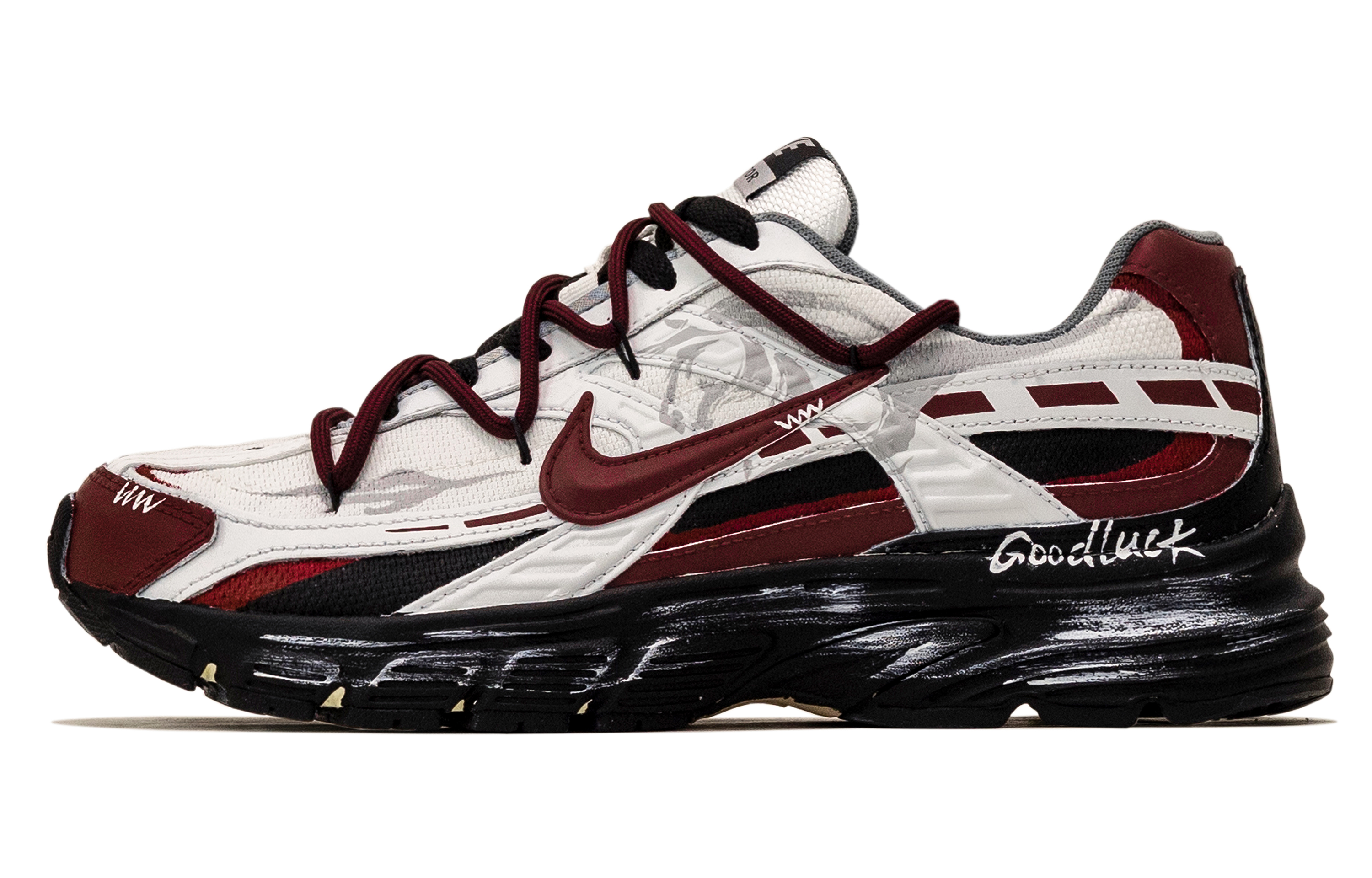 Custom Sneakers Nike Initiator Red, Retro Low-Top Casual Running Shoes Men. IO7609-101 (Team315 - Junbu Hongtu)