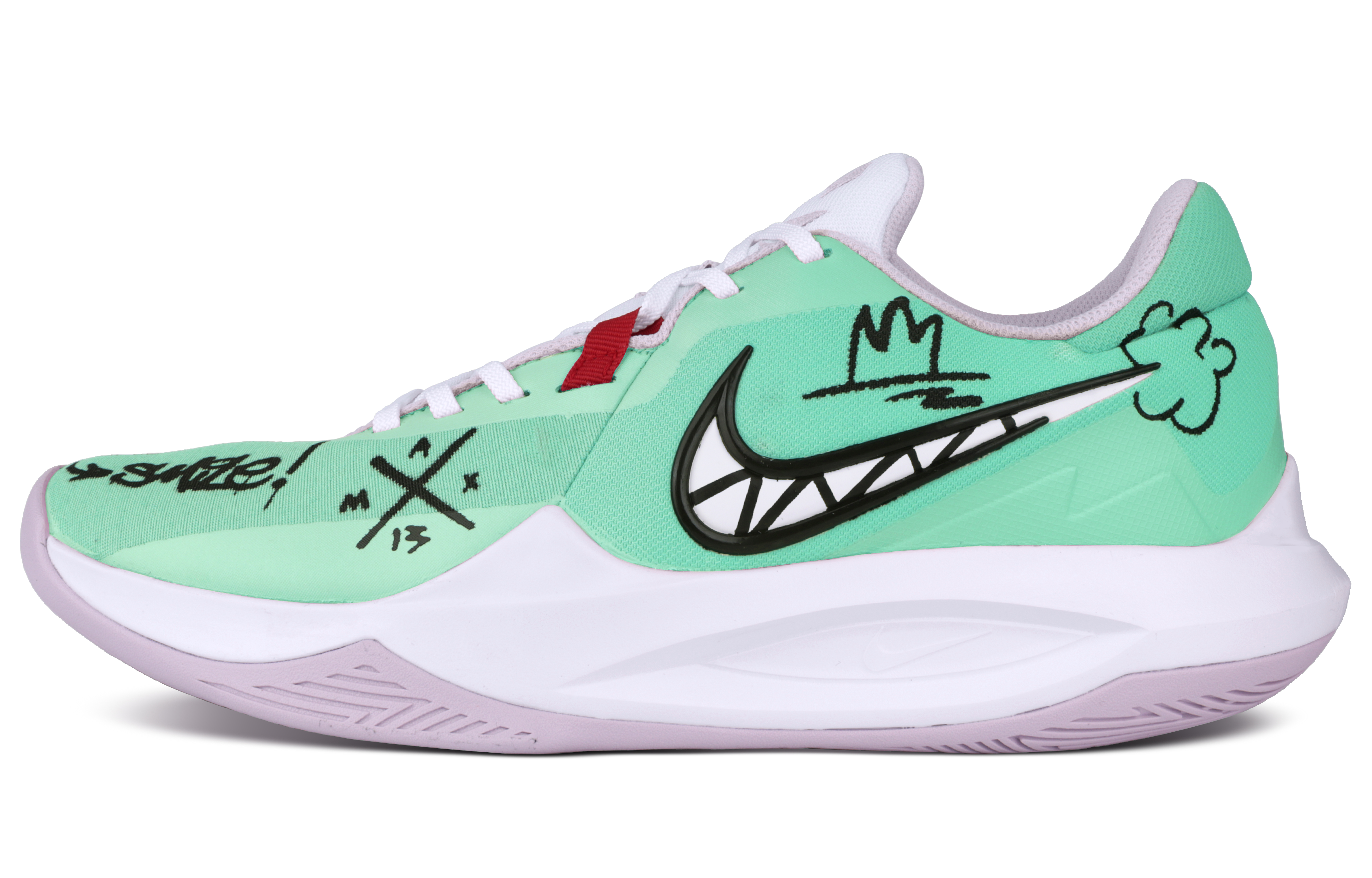 Custom Sneakers Nike Precision 6 "Surf Diary" Green/Black Low-Top Basketball Shoes DD9535-100 (Team238 - Surfing Diary)