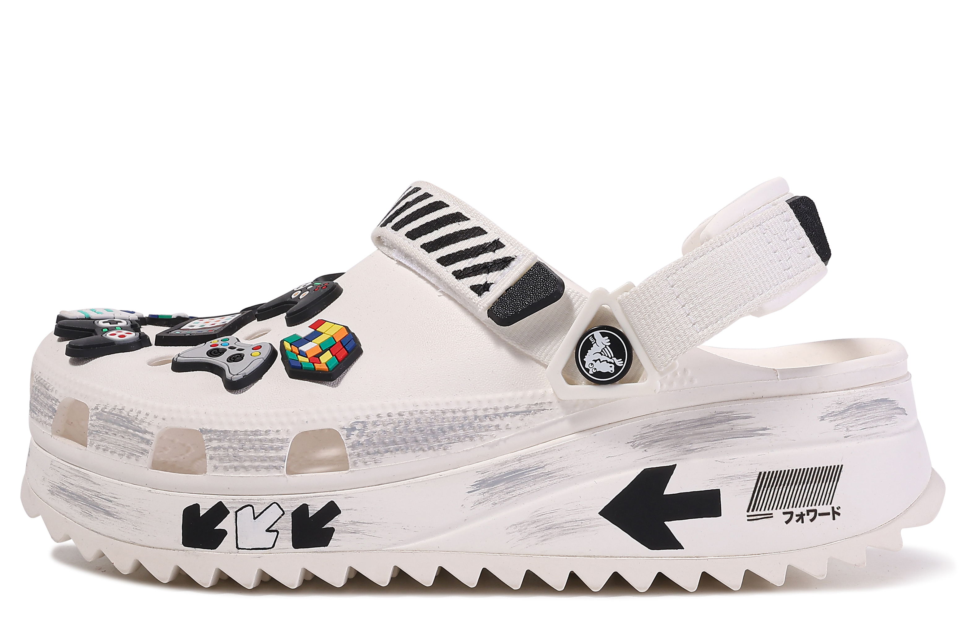 Buy 【定制球鞋】 Crocs卡駱馳 Classic clog 達文西定制 GameBoy 百搭 沙灘 洞洞鞋 男女同款 白黑