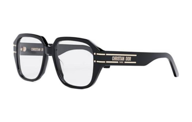 Customizable DIOR Eyeglasses Black Unisex Acetate Irregular Frame Couples' Style DIORSIGNATUREOS3I1000