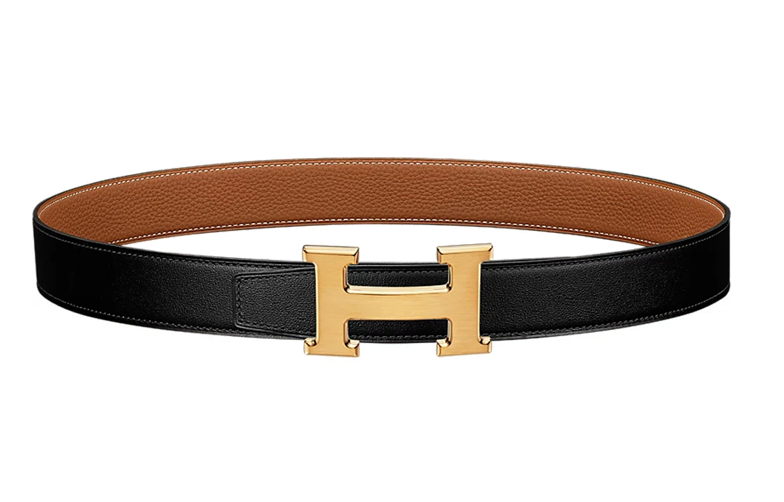 Order Cinturón Personalizable HERMES Piel de Becerro Togo Negro/Oro 3.2cm. H064544CM2M-H073967CAAA