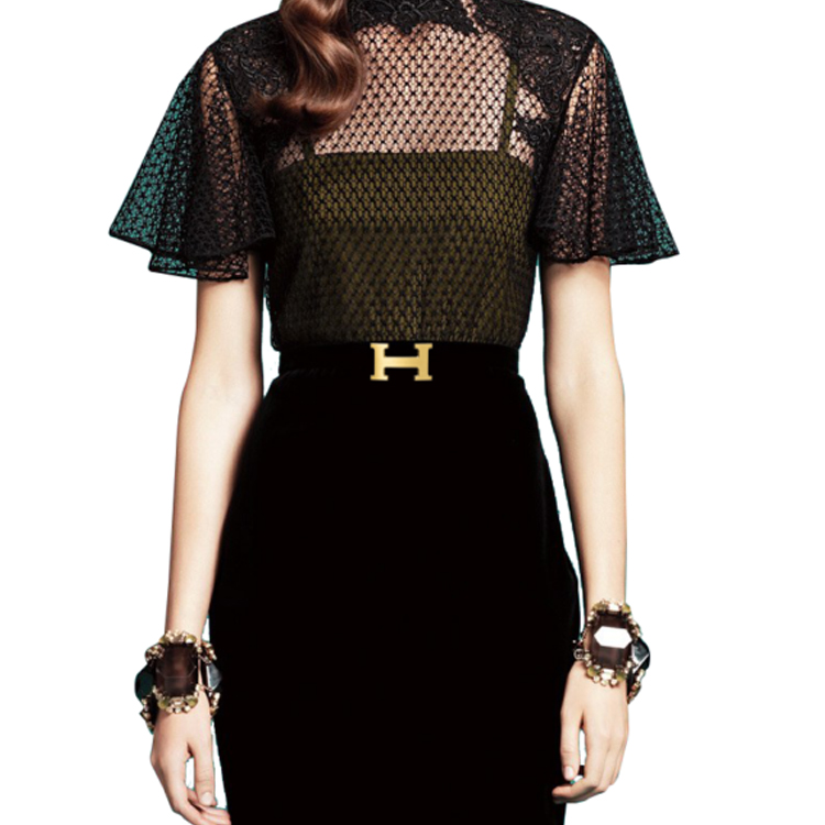 Lookbook Cinturón Personalizable HERMES Piel de Becerro Togo Negro/Oro 3.2cm. H064544CM2M-H073967CAAA