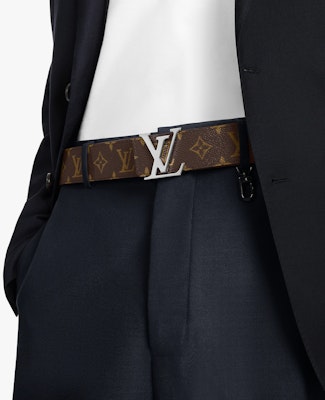 Cinturón de cuero reversible Louis Vuitton Damier grabado personalizable Gris/Negro 4cm. M0213 Purchase Cinturón de cuero reversible Louis Vuitton Damier grabado personalizable Gris/Negro 4cm. M0213