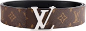 Buy Cinturón Personalizable LOUIS VUITTON Logo Letra Negro Cuero Hombre 4cm. M9821