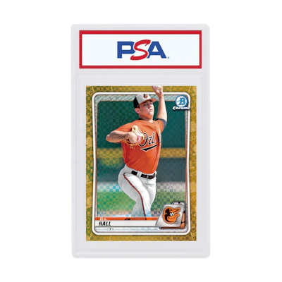 D.L. Hall 2020 Bowman Chrome X Gold X-Fractor /3 #BCP-238