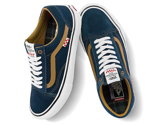デーン・レイノルズ x Vans オールドスクール 紺/金茶 VN0A5FCB9CV Shop デーン・レイノルズ x Vans オールドスクール 紺/金茶 VN0A5FCB9CV