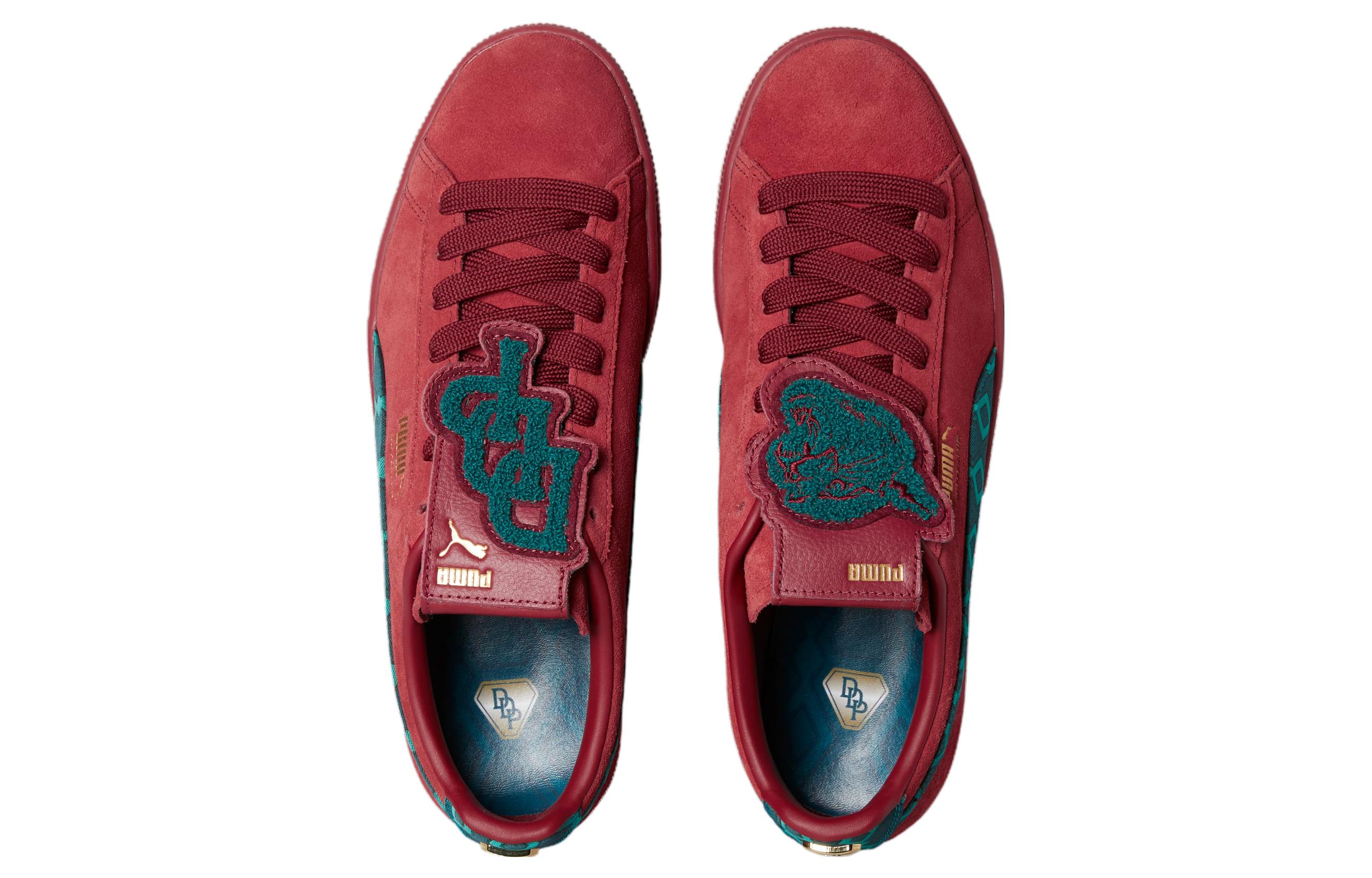 Shop Dapper Dan x Puma Suede '提花印花 - 强烈红' 390988-01