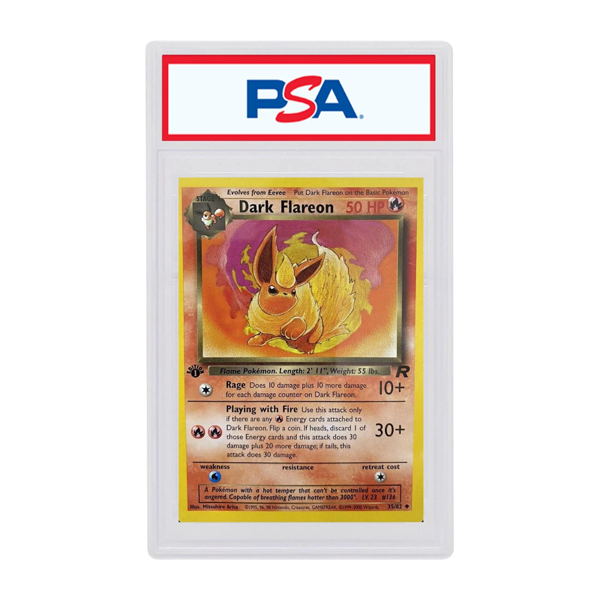 Buy Dark Flareon 2000 Pokemon TCG Rocket 1st Edition #35 - Novelship Buy Dark Flareon 2000 Pokemon TCG Rocket 1st Edition #35 - Novelship