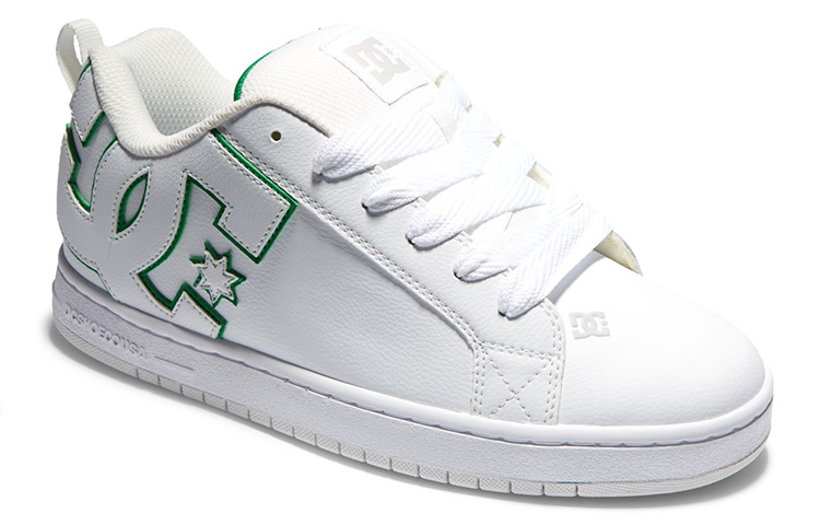 Lookbook 麵包鞋 DC Shoes Court Graffik 防滑耐磨 低筒 滑板鞋 男款 白綠