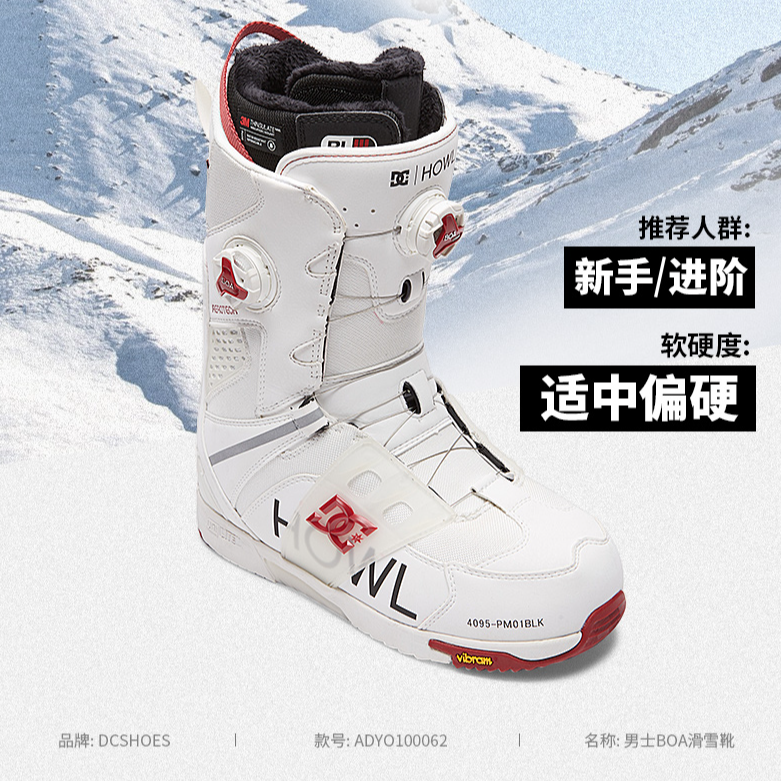 Lookbook DC Shoes Dual BOA Entry-Level/Intermediate Snowboard Boots 'White' ADYO100062-WRD