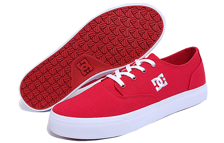 DC Shoes Flash 2 TX 'Red Low-Top Casual Canvas' 圖 3
