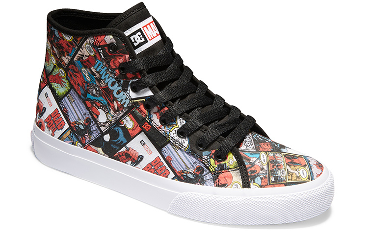 Order Kasur Tinggi Kanvas Marvel x DC Shoes 'Deadpool Komik Hitam' ADYS300748-BK5