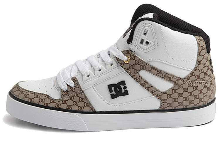 DC Shoes Pure High Top 'White Brown'